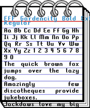 FFF Gardencity Bold Extended Font