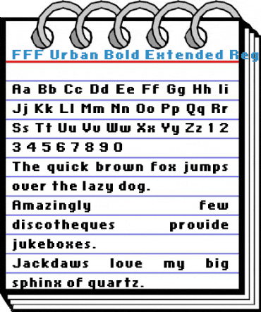 FFF Urban Bold Extended Regular Font