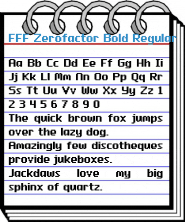 FFF Zerofactor Bold Regular Font