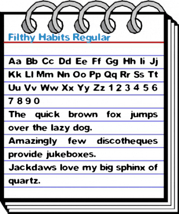 Filthy Habits Regular Font