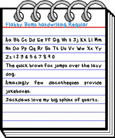 Flabby Bums handwriting Font