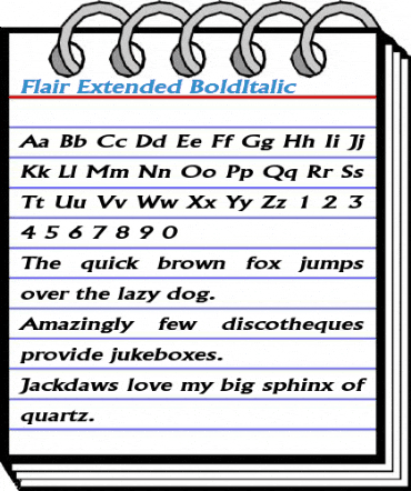 Flair Extended BoldItalic Font