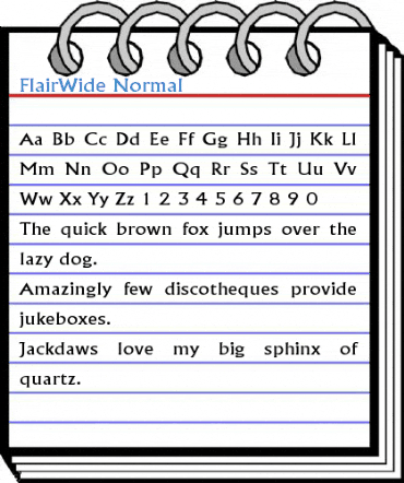 FlairWide Normal Font