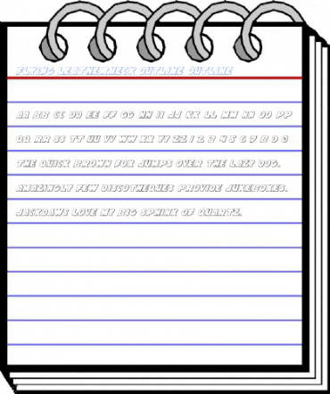 Flying Leatherneck Outline Outline Font