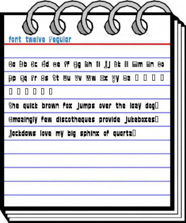 font twelve Regular Font