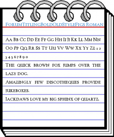 ForumTitlingBoldOldStyleFigs Font