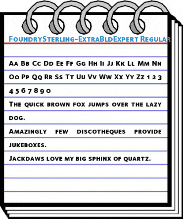 FoundrySterling-ExtraBldExpert Regular Font