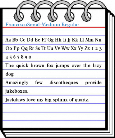 FranciscoSerial-Medium Regular Font