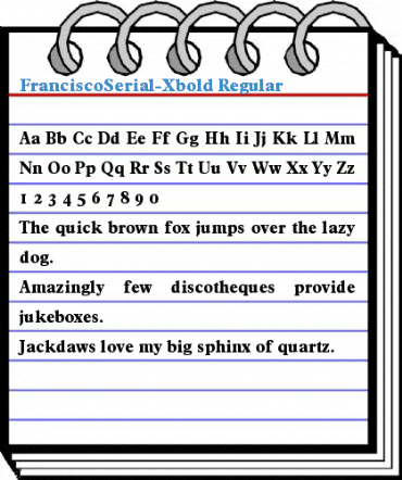 FranciscoSerial-Xbold Font