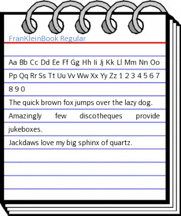 FranKleinBook Regular Font