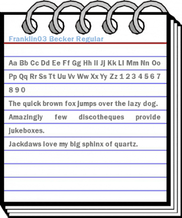 Franklin03 Becker Regular Font