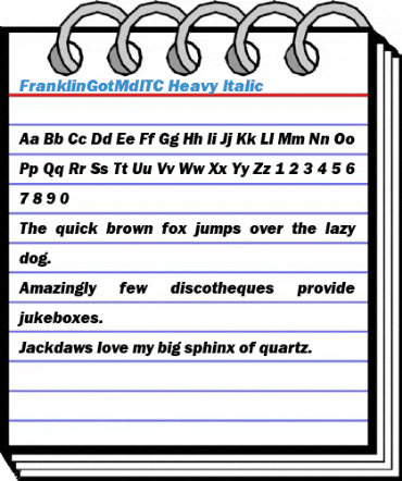 FranklinGotMdITC Font