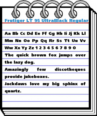 Frutiger LT 95 UltraBlack Regular Font