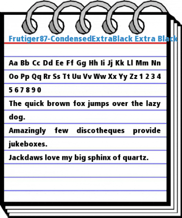 Frutiger87-CondensedExtraBlack Font