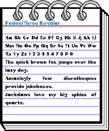 FudoniThree Regular Font