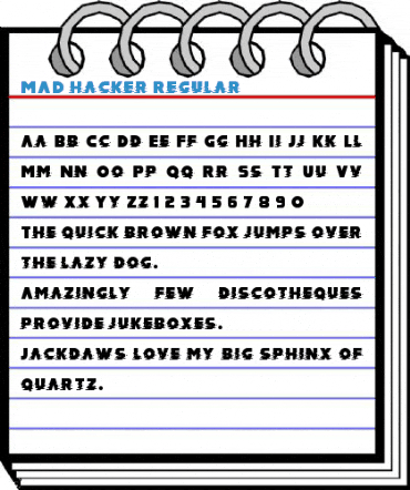 MAD hacker Regular Font