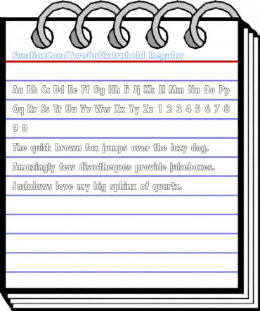 FunctionCondTwoOutExtrabold Regular Font