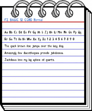FZ BASIC 12 COND Normal Font