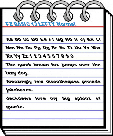 FZ BASIC 13 LEFTY Normal Font