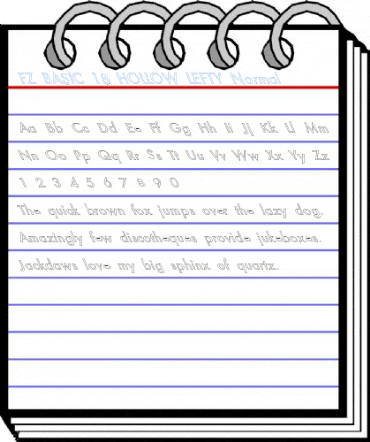FZ BASIC 18 HOLLOW LEFTY Font