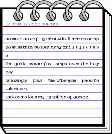 FZ BASIC 43 COND Font