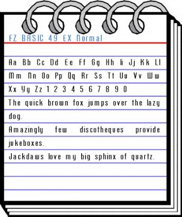 FZ BASIC 49 EX Font