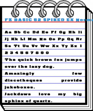 FZ BASIC 52 SPIKED EX Normal Font