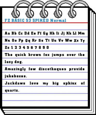 FZ BASIC 53 SPIKED Font