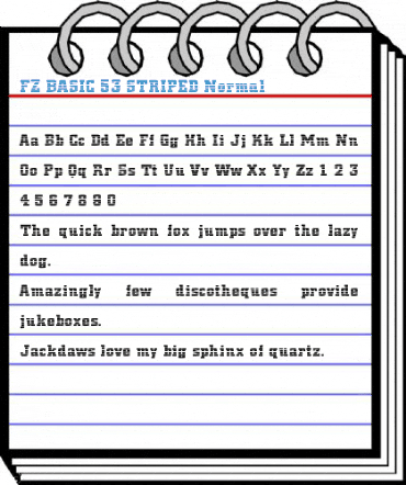 FZ BASIC 53 STRIPED Font