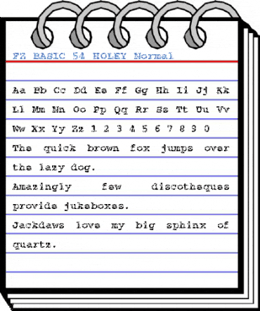 FZ BASIC 54 HOLEY Font