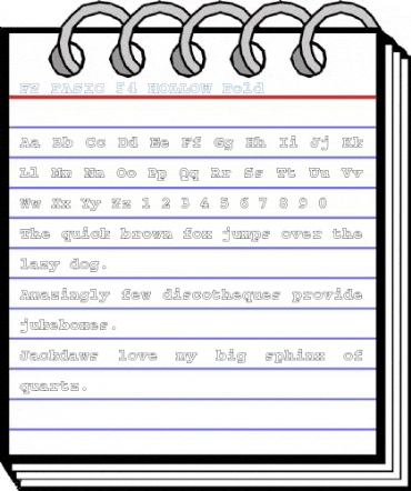 FZ BASIC 54 HOLLOW Font