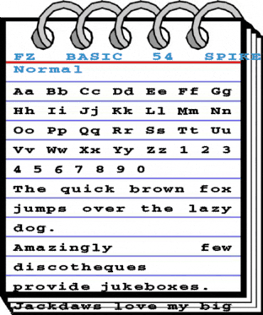 FZ BASIC 54 SPIKED EX Font