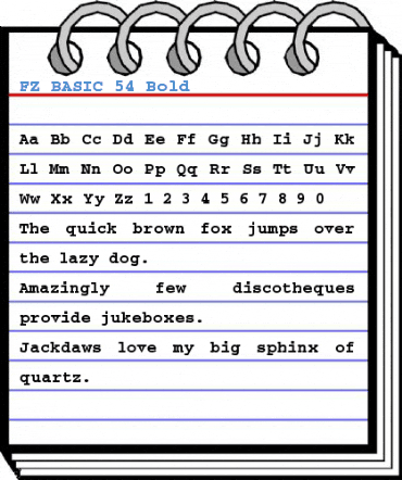 FZ BASIC 54 Bold Font