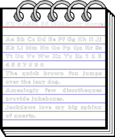 FZ BASIC 55 HOLLOW Font