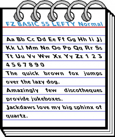 FZ BASIC 55 LEFTY Font