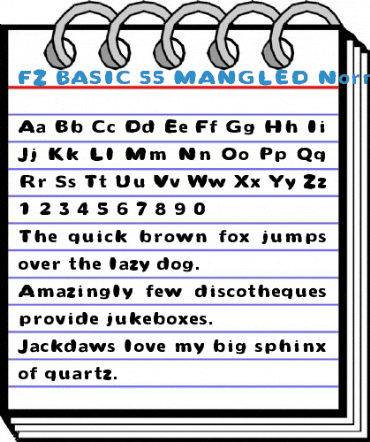 FZ BASIC 55 MANGLED Font