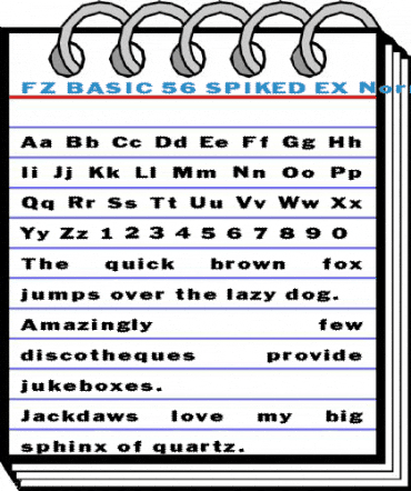 FZ BASIC 56 SPIKED EX Normal Font