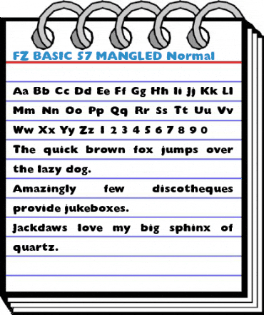 FZ BASIC 57 MANGLED Font