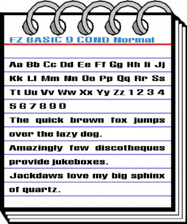 FZ BASIC 9 COND Normal Font