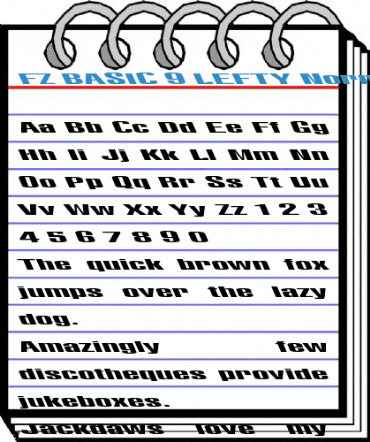FZ BASIC 9 LEFTY Font