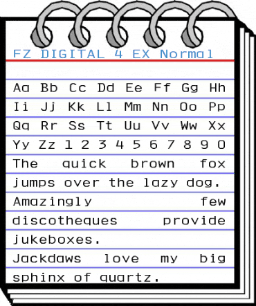 FZ DIGITAL 4 EX Normal Font