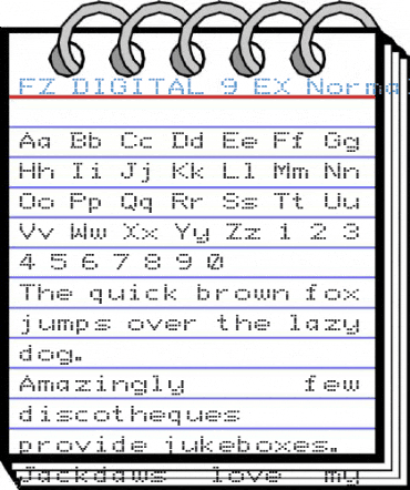 FZ DIGITAL 9 EX Normal Font