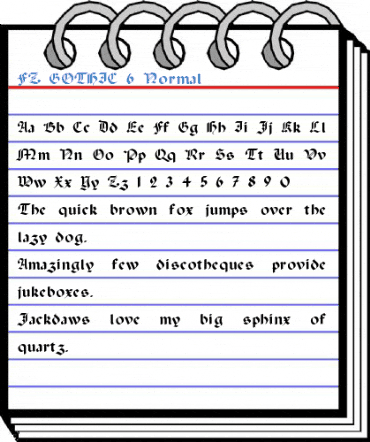 FZ GOTHIC 6 Normal Font