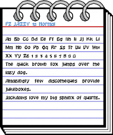 FZ JAZZY 12 Normal Font