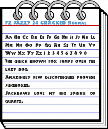 FZ JAZZY 24 CRACKED Normal Font