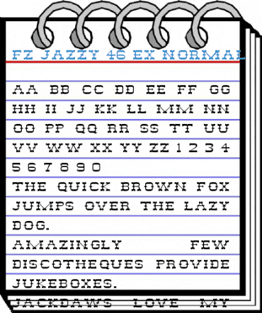 FZ JAZZY 46 EX Normal Font