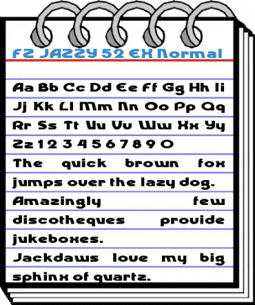 FZ JAZZY 52 EX Normal Font