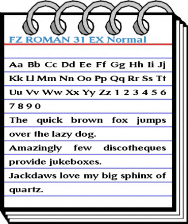 FZ ROMAN 31 EX Normal Font