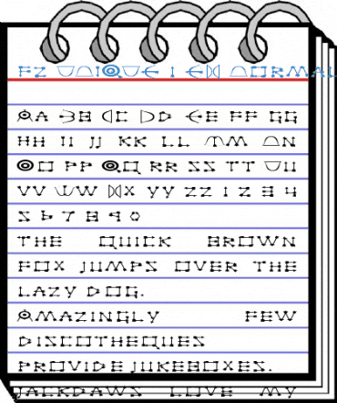 FZ UNIQUE 1 EX Normal Font