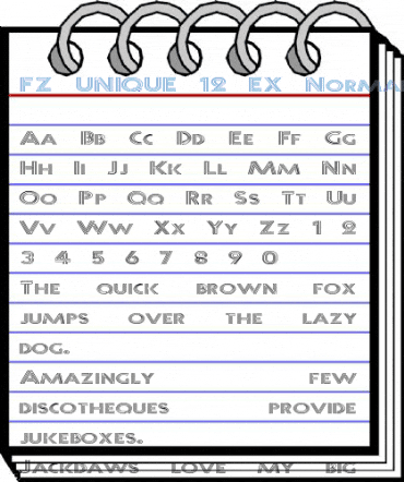 FZ UNIQUE 12 EX Normal Font